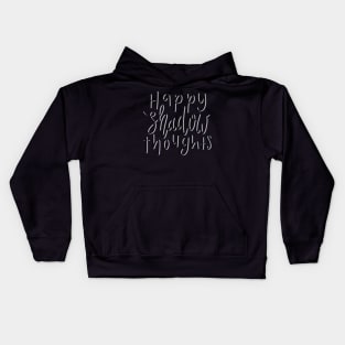 Happy shadow thoughts purple Kids Hoodie